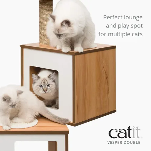 Miniatura 3 de Mueble Vesper para gato, V-Double, Walnut