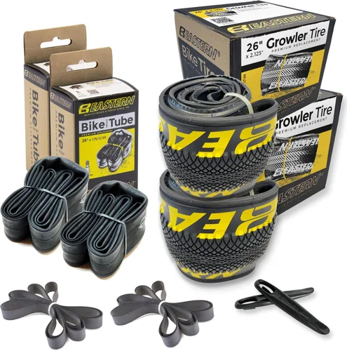 Miniatura 9 de Eastern Bikes Growler Neumático 26 x 2.125 pulgadas Kits de repuesto de neumáticos con o sin tubos interiores. Incluye herramientas. Se adapta a
