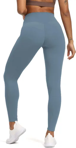Miniatura 4 de Aoxjox Leggings de entrenamiento de cintura alta para mujer, control de abdomen, cintura alta, pantalones de yoga escarlata, suaves, de 27 pulgadas