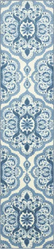 Miniatura 19 de Maples Rugs - Alfombra antideslizante Vivian, para pasillo o entrada, patrón de medallones [fabricada en Estados Unidos], 2 x 6 pies, color gris