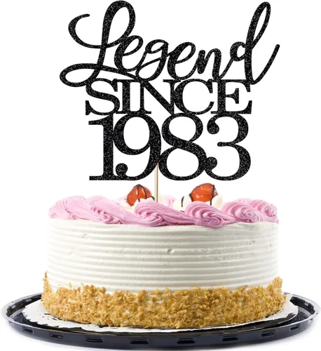 Miniatura 49 de Legend since 1973 - Decoración para pastel de cumpleaños número 53, decoración de pastel de feliz cumpleaños para hombres y mujeres de 53 años