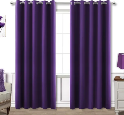 Miniatura 178 de Cortinas opacas de 72 pulgadas extra anchas para dormitorio, puerta corrediza de vidrio y patio, 2 paneles con ojales para oscurecer ventana grande