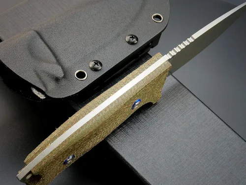 Miniatura 7 de Eafengrow EF133 Cuchillo de hoja fija DC53 Hoja de acero Micarta Mango Full Tang Compact Tough EDC Herramientas Cuchillos para Trabajar Camping Verde