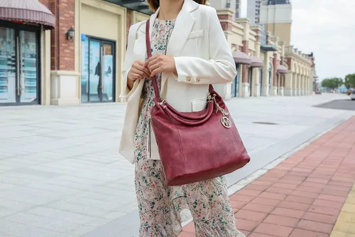 Miniatura 5 de MKF Collection Monederos Hobo para mujer - Bolso de cuero PU Bolso de hombro Hobo para mujer - Asa superior de moda