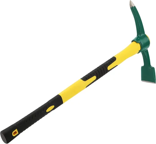 Miniatura 4 de MOUYAT Azada Mattock de púa grande de 24 pulgadas, hacha de acero forjado con mango de fibra de vidrio para aflojar el suelo, prospectar, cultivar