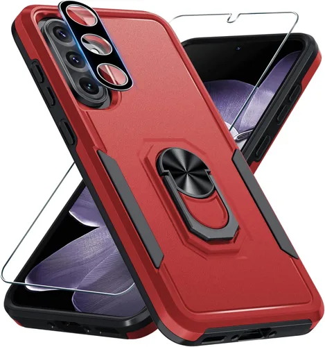 Miniatura 21 de Janmitta Funda compatible con Samsung Galaxy A14 5G con protector de pantalla + protector de lente de cámara, funda resistente de servicio pesado