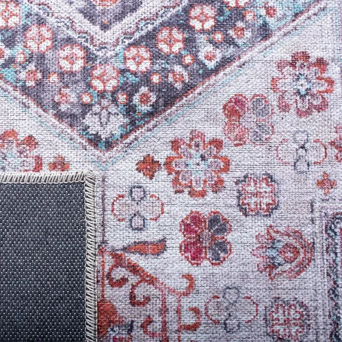 Miniatura 8 de SAFAVIEH Serapi Collection - Alfombra de pasillo, 2 x 9 pies, color marfil y óxido, no desprende pelusa, lavable a máquina y antideslizante, ideal