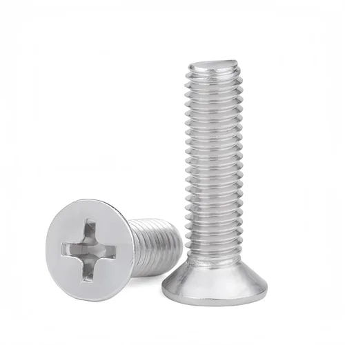 Miniatura 38 de NACX Tornillos de cabeza plana avellanados Phillips M6 x 0.551 in, A2-70, tono plateado, acero inoxidable 304, 60