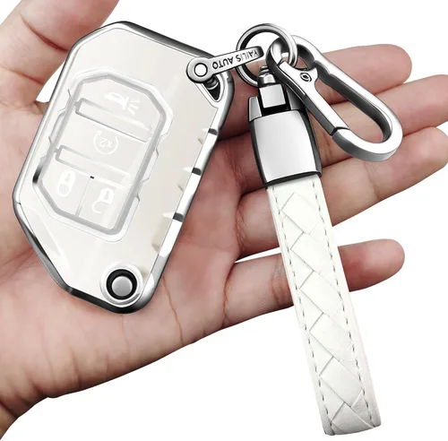 Miniatura 9 de Funda para Llavero de Jeep con Llavero Carcasa de Llave de Protección Completa Suave Estuche de Llave Compatible con Jeep Gladiator JT Sahara JLU