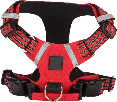 Miniatura 10 de Dog Body Harness, Adjustable Chest Strap, Reflective Waterproof Vest with Handle for Dogs - Escape Proof, No Pull Design, Safe Walking Control (S)