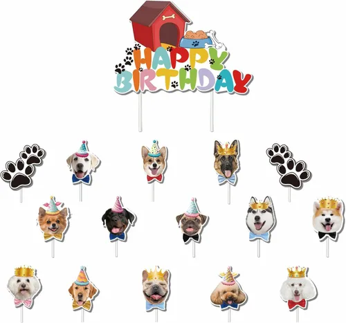 Miniatura 7 de TSJ 16 adornos para cupcakes de gato, decoración de pastel de cumpleaños para gatos, decoración de fiesta temática de gatitos, palitos para pastel