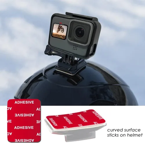 Miniatura 4 de 8 almohadillas adhesivas adhesivas para GoPro Base Plana Curvada para Casco, Kits de Repuesto de Cintas Adhesivas de Doble Cara para GoPro Hero 10