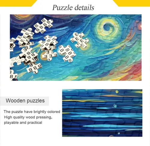 Miniatura 2 de Painting of Sailing Jigsaw Puzzle, 500 Pieces Paper Wood Composite Material Zigsaw with Storage Bag and Reference Picture Easy to Solve