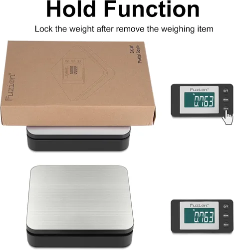 Miniatura 5 de Fuzion Báscula de envío: báscula postal inalámbrica de 110 libras x 0.1 oz, pantalla LCD grande, 5 unidades, báscula digital para paquetes, opciones