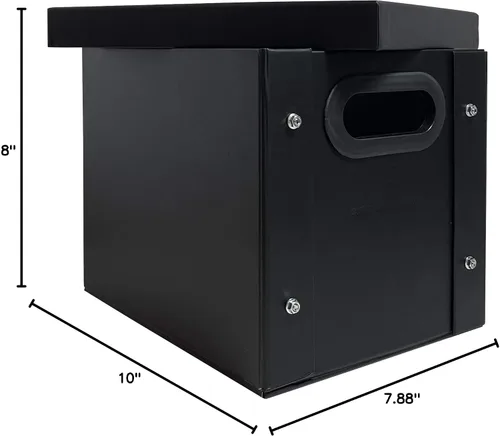 Miniatura 6 de CheckOutStore 1 caja de almacenamiento negra de disco de vinilo de 7 pulgadas, 45 rpm