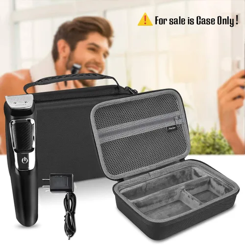 Miniatura 7 de ProCase Estuche rígido de viaje para máquina de afeitar y accesorios eléctricos Norelco Multigroom Series 3000 5000 7000 MG3750 MG5750/49 MG7750/49