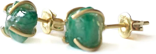 Miniatura 11 de Aretes de tuerca de cristal con piedra natal para mujer