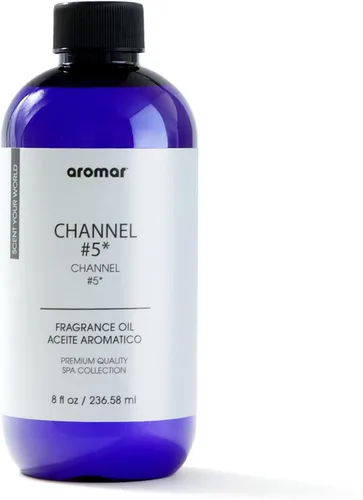 AROMAR Aceite de fragancia premium, de larga duración, refrescante aroma edificante para aromaterapia, relajación y usos domésticos. Canal #5 8oz