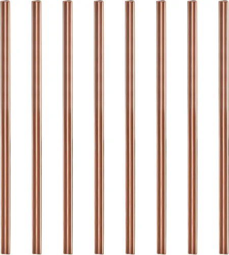 Miniatura 10 de uxcell 10 popotes de metal reutilizables, 8.5 pulgadas, con forma de corazón, de acero inoxidable para beber batido, bebidas frías, bebidas
