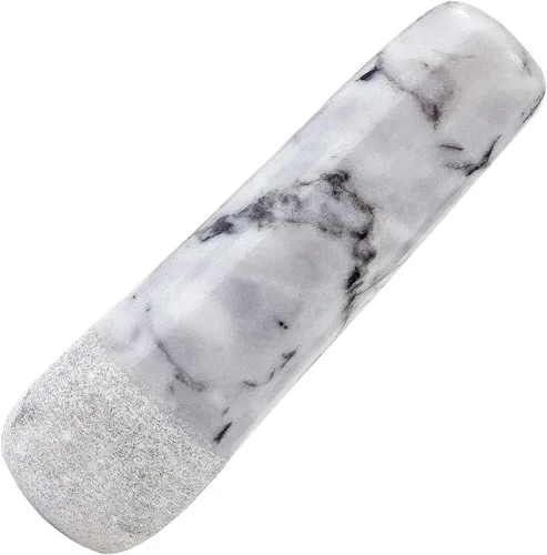 Miniatura 9 de Maja de repuesto de mármol de 5.3 pulgadas solo piedra pulida (mortero no incluido) (gris claro negro)