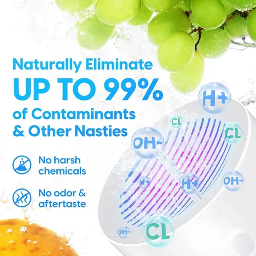 Miniatura 3 de AquaPure Limpiador de frutas y verduras – Lavadora de productos impermeable con función de electrólisis, lavadora portátil de frutas y verduras