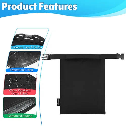Miniatura 3 de Cosmos Bolsa seca impermeable de 3 piezas, mini bolsa impermeable portátil, bolsa de almacenamiento pequeña enrollable para viajes al aire libre