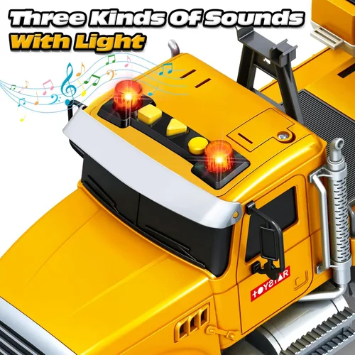 Miniatura 3 de Bstoyder Juguetes para niños de 3, 4, 5, 6, 7, 8 años, gran camión excavadora con luces, sonidos, camión juguete de fricción para niños pequeños