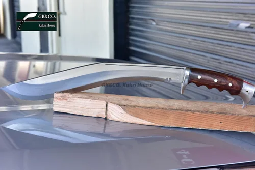 Miniatura 5 de GK & CO.House Auténtica hoja de 16 pulgadas American Eagle Kukri-Full Tang Rose mango de madera, funda de cuero Kukri/Khukuri- Hecho a mano en Nepal