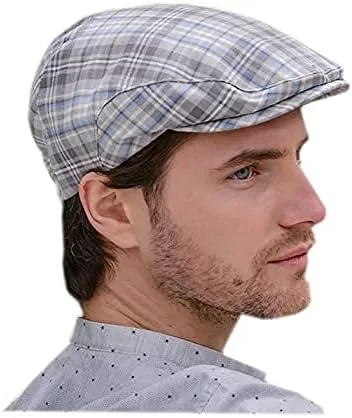 Miniatura 2 de Gorra escamosa de lino vintage - cuadros grises
