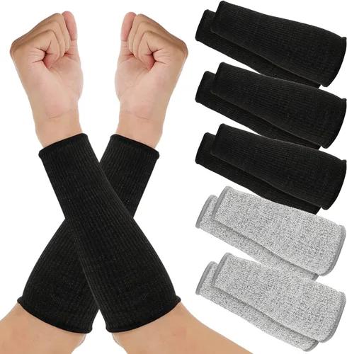 SATINIOR 5 pares de mangas resistentes a quemaduras de corte mangas de protección de brazo antebrazo protectores de brazo de piel fina moretones
