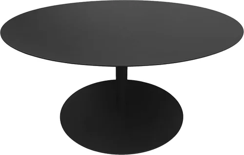Miniatura 11 de Juego de mesa de centro redonda de metal de 3 piezas con acabado de mármol y marco de acabado de recubrimiento en polvo negro (18"/20"/30")