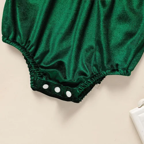 Miniatura 55 de GRNSHTS Ropa de primer cumpleaños para niña de terciopelo de un año de edad, mameluco de manga larga + diadema, 2 piezas de trajes de pastel