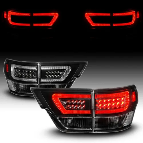 Miniatura 7 de AmeriLite Juego de luces traseras de repuesto para Jeep Grand Cherokee WK2 2011-2013, color negro, lado del pasajero y del conductor