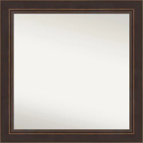 Miniatura 359 de Amanti Art Espejo de baño de bronce para sobre el fregadero, 24 x 24 pulgadas, espejo cuadrado de bronce Lara para tocador, marco de madera