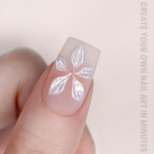 Miniatura 5 de RARJSM Gel de escultura 3D blanco perla para arte de uñas, gel sólido lechoso nacarado no pegajoso, construcción esculpida, tallado, extensión