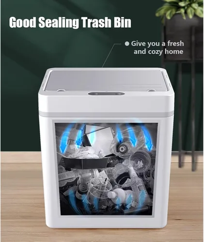 Miniatura 8 de TOMYEUS Cubo de basura automático con sensor de movimiento, cubo de basura eléctrico inteligente, cubo de basura para el hogar, cubo de basura