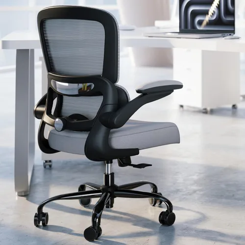 Miniatura 17 de Silla de oficina – Silla de escritorio ergonómica con soporte lumbar ajustable, silla de computadora de malla, silla ejecutiva para oficina en casa