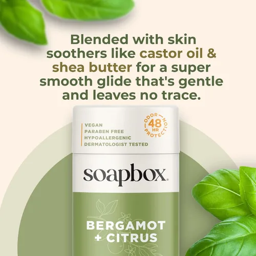 Miniatura 3 de Soapbox Desodorante natural sin aluminio, aroma a coco y vainilla, no tóxico y vegano para uso diario, ingredientes limpios libres de productos