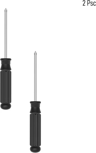 Miniatura 3 de 2 piezas Mini destornillador Phillips, 2.5mm de cabeza cruzada con mango antideslizante negro para pequeños electrodomésticos, 3.62" (92mm)