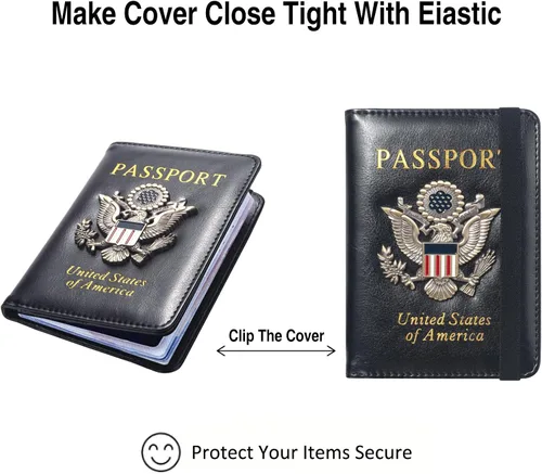 Miniatura 5 de Tarjetero para pasaporte, Negro
