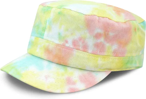 Miniatura 10 de The Hat Depot Cadet Military Army - Gorra de béisbol de algodón lavado con teñido anudado y algodón lavado básico y desgastado, gorra de algodón