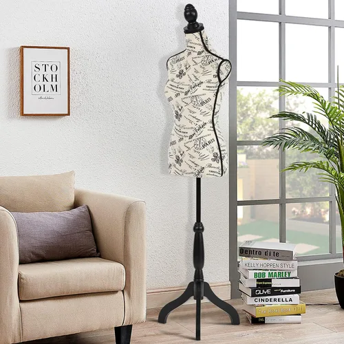 Miniatura 8 de Forma de vestido para coser ropa, soporte de maniquí, cuerpo de maniquí ajustable para exhibiciones de mujer, modelo de torso de joyería con soporte