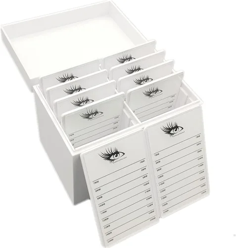 May healthbeauty - Caja de almacenamiento de pestañas acrílicas de 10 capas, organizador de maquillaje, pestañas postizas, soporte para paletas de