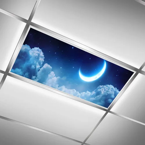 Miniatura 16 de Cubiertas de luz fluorescente para decoración de aula, cocina, oficina, azul cielo claro, flecha de corazón blanco, elimina el deslumbramiento