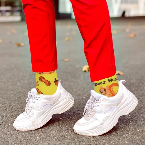 Miniatura 7 de TC9SOCKS Funny Socks Deez Nuts Meme Socks Squirrel Lovers Socks Fun Socks Unisex Funky Socks Casual Dress Socks