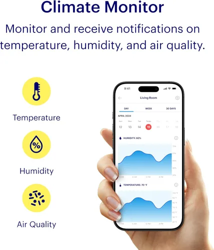 Miniatura 7 de Cámara de seguridad para interiores Canary Pro 1080p HD WiFi IP Observación de video en vivo 24/7, sirena, monitor de clima, alertas