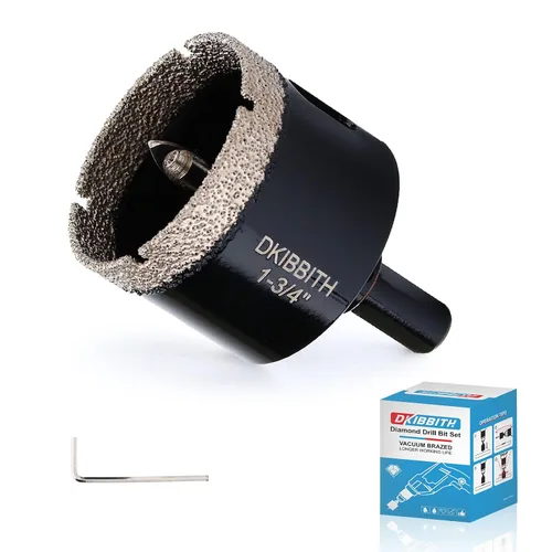 Miniatura 14 de DKIBBITH Juego de brocas de diamante de 5/8" con broca piloto - Paquete de 2 brocas de diamante de 5/8" con punta de diamante para agujeros