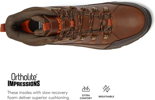 Miniatura 4 de HI-TEC Acadia WP - Botas de senderismo de cuero impermeables para hombre ligeras transpirables para mochileros y senderos