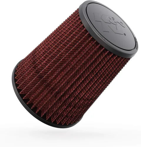 K&N Filtro de aire universal con abrazadera original de alto flujo de por vida: alto rendimiento, premium, lavable: diámetro de la brida: 4