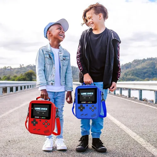 Miniatura 7 de Lonchera para niños para la escuela, bolsa de almuerzo para niños gamers para niños y niñas, lonchera aislada para videojuegos impermeable a prueba